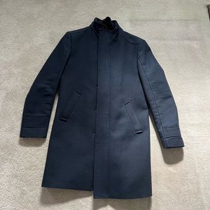 Zara Mens Navy Blue Peacoat